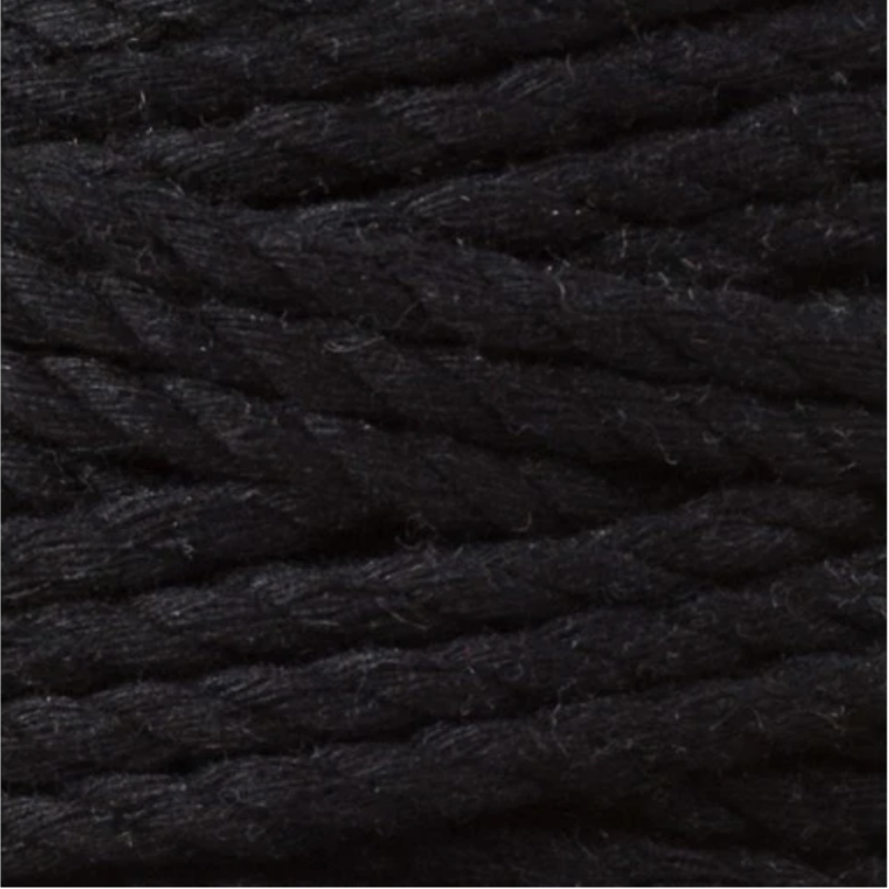 Close-up of black cord texture.