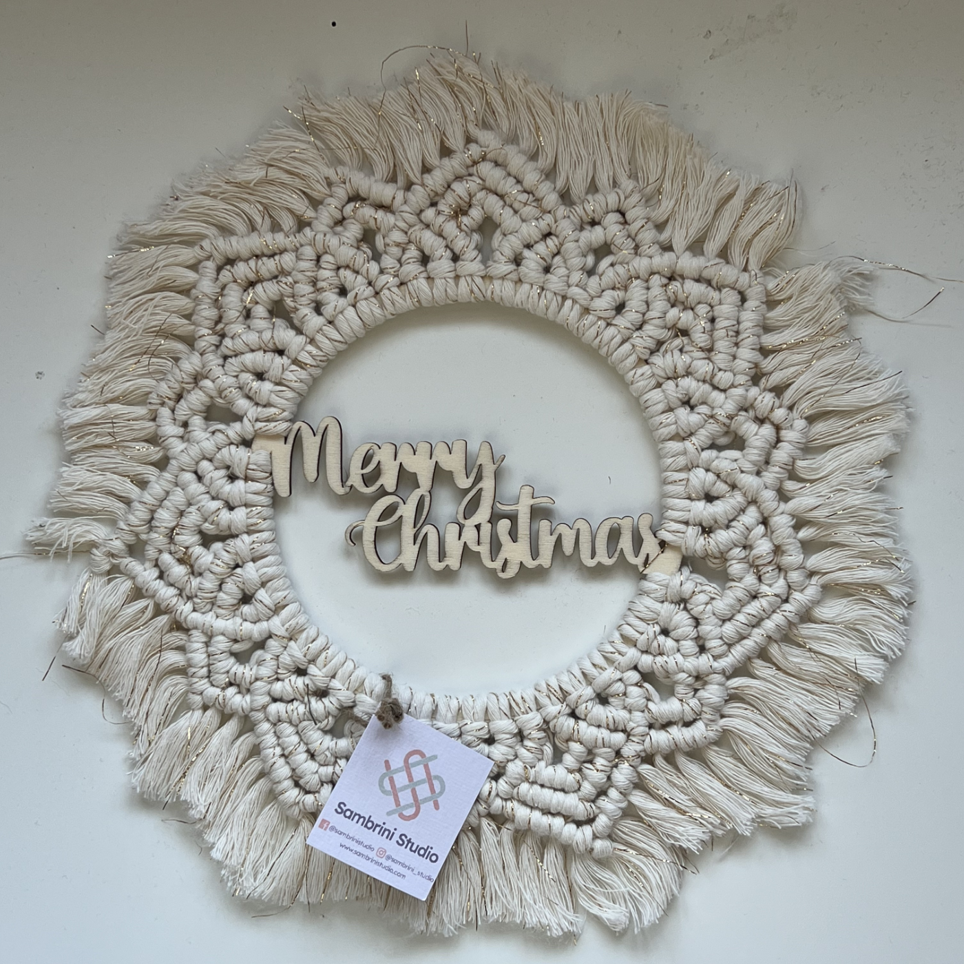 Merry Christmas” Wooden & Macramé Wreath