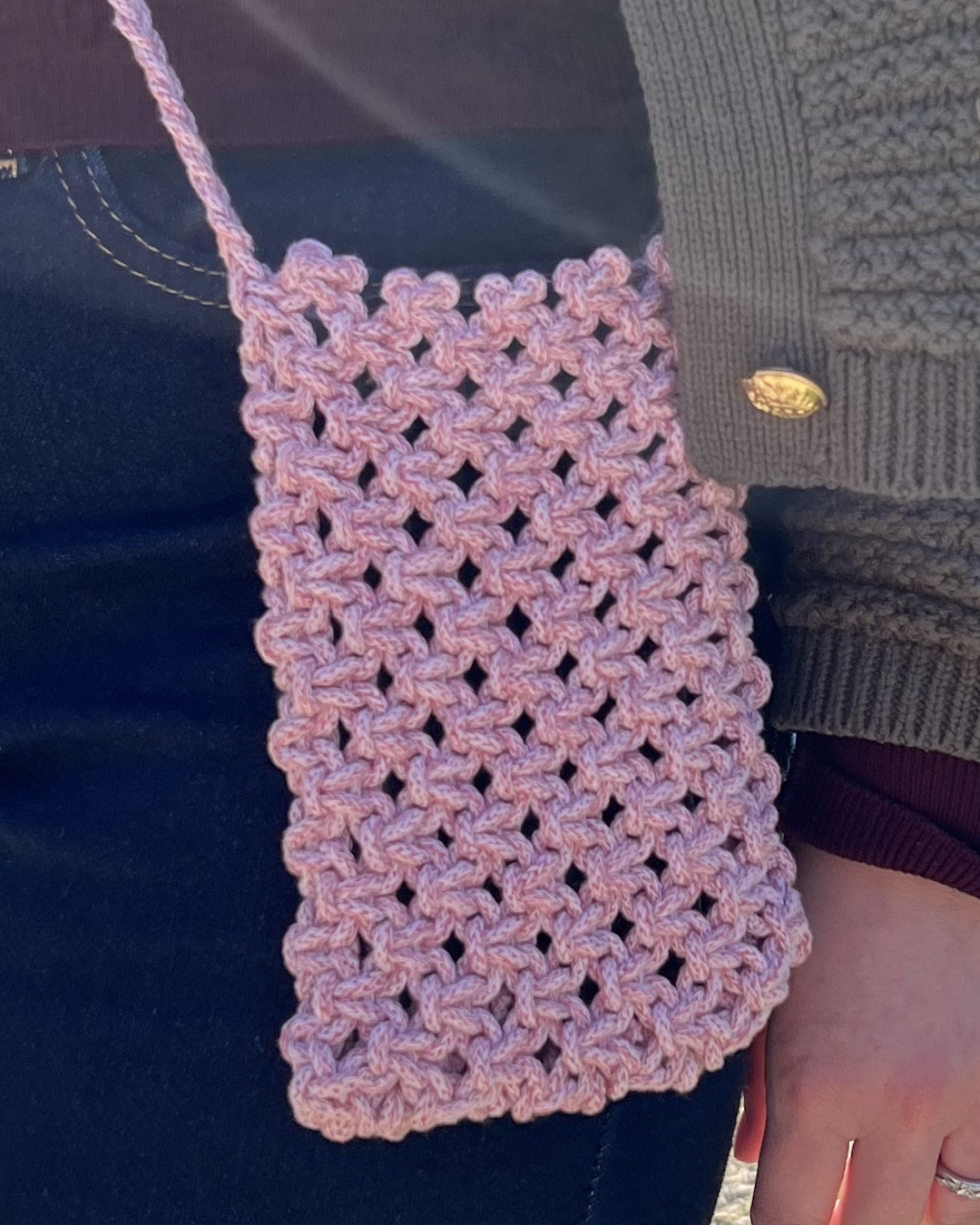 Macramé Over Shoulder Phone Sling