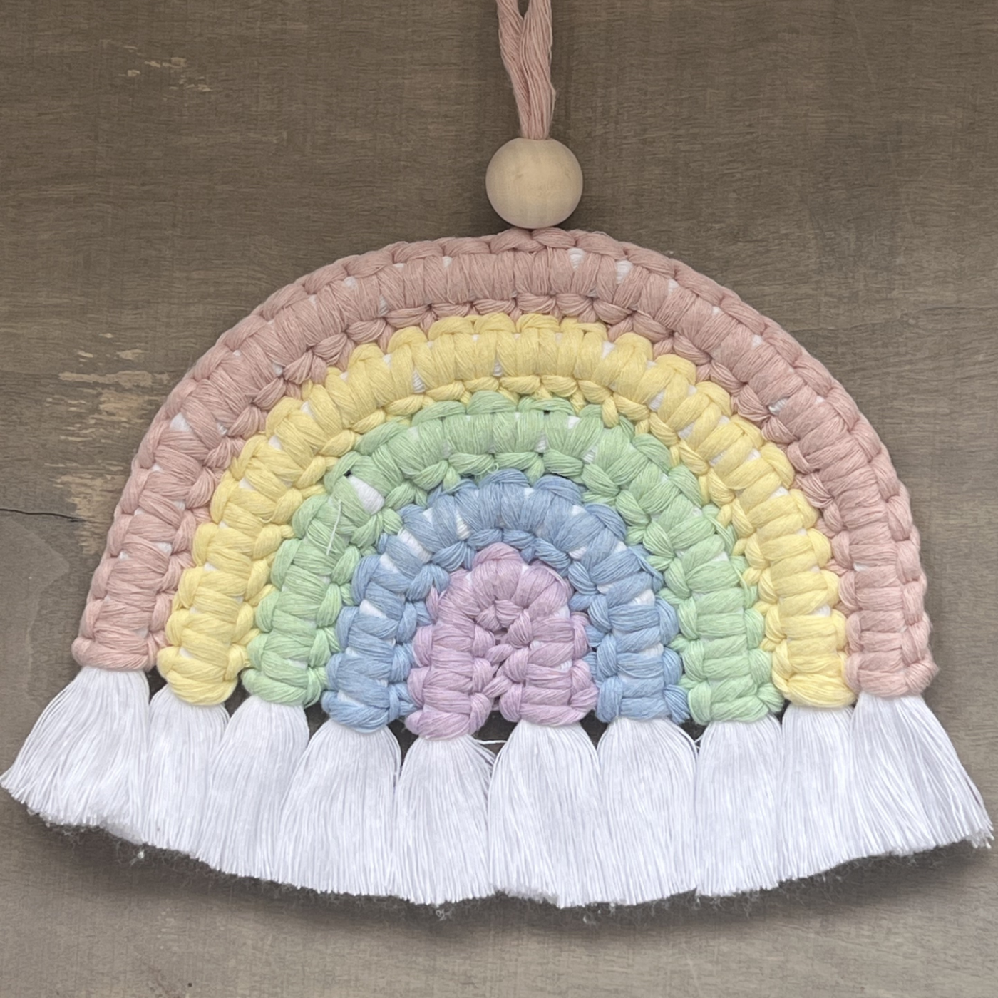 💖 Five-Colour Pastel Macramé Rainbow