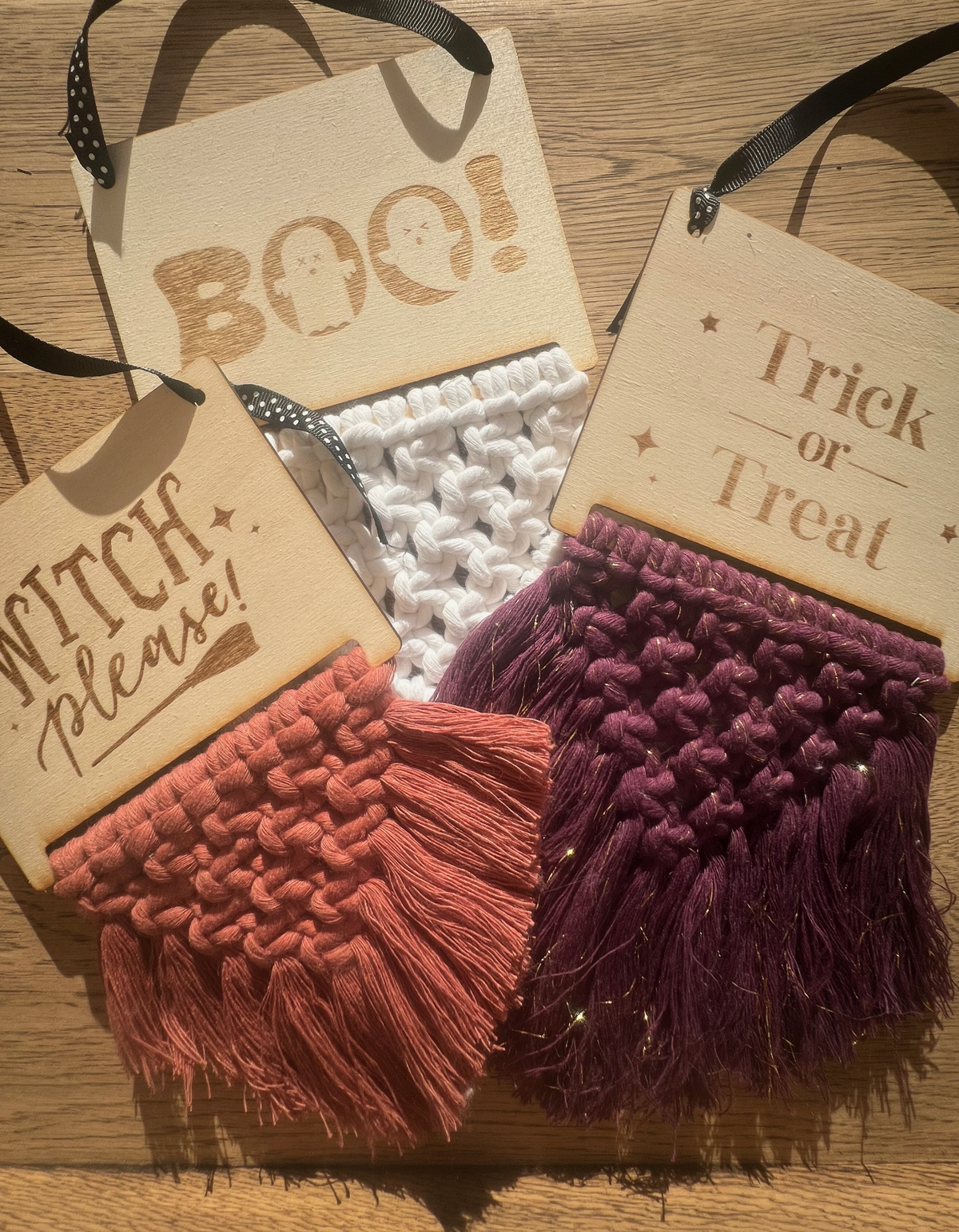 Trick or Treat Macramé Wall Hanging