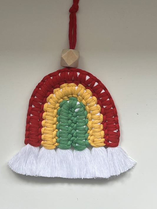 🌈 Three-Colour Macramé Rainbow