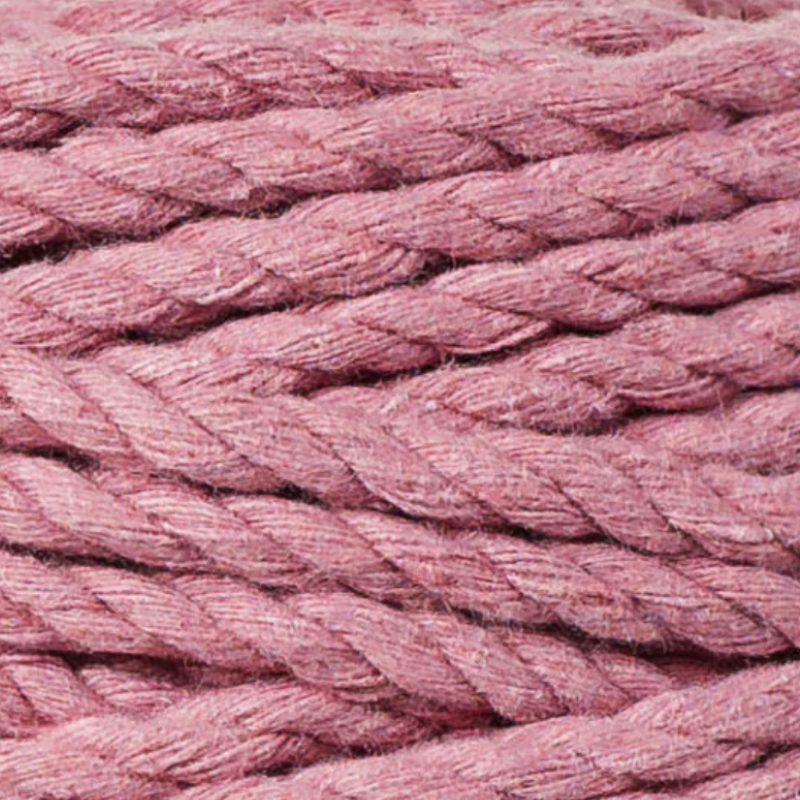 Close-up of pink braided cord.