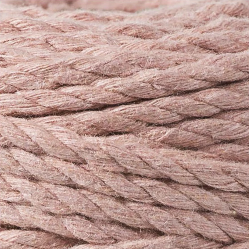 Close-up of blush pink cord.