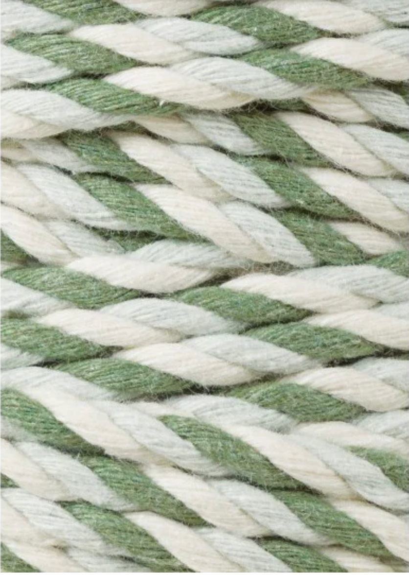 Earthy Green Plant Hangers – Handmade with 100% Recycled Cotton