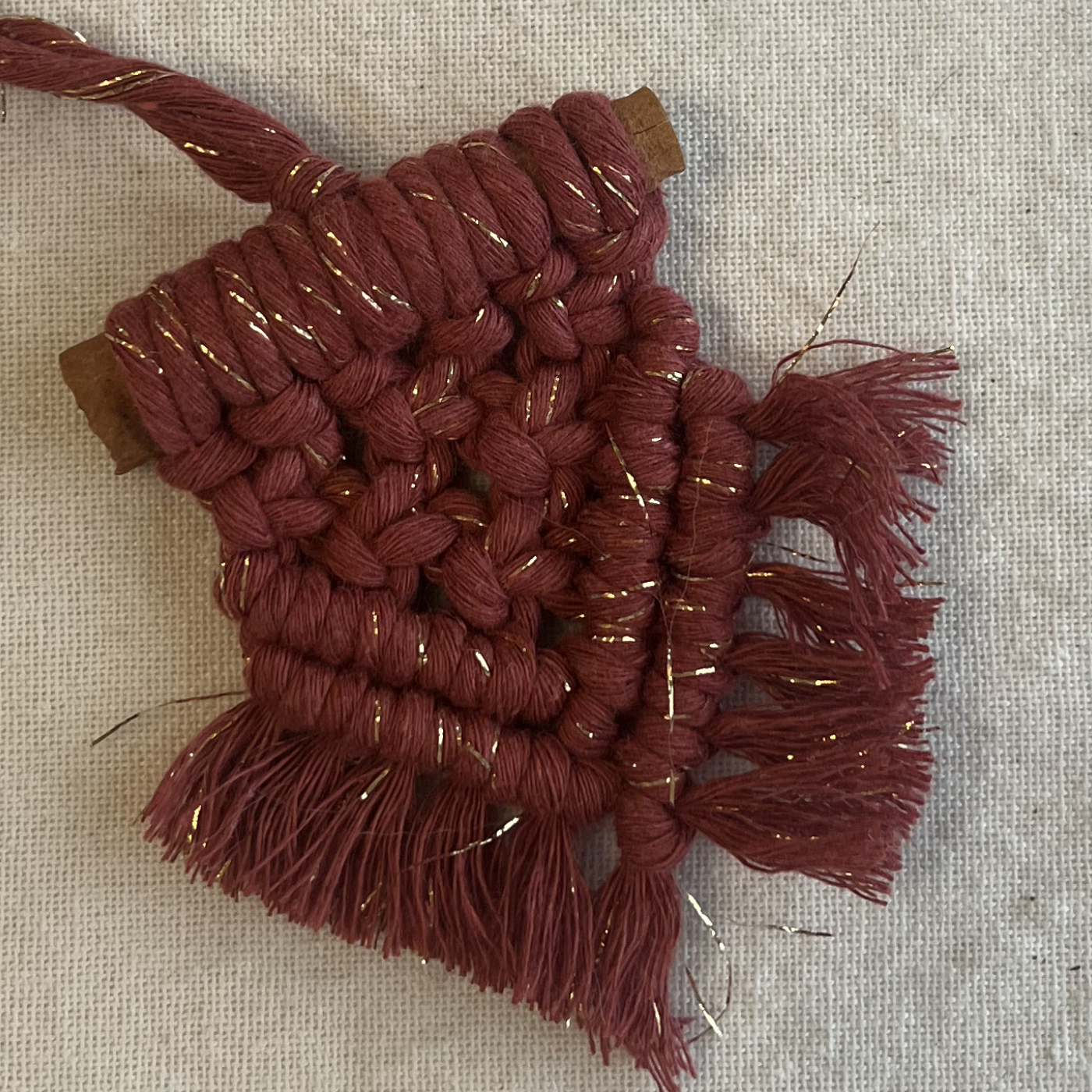 Cinnamon Macramé Bauble Pennant