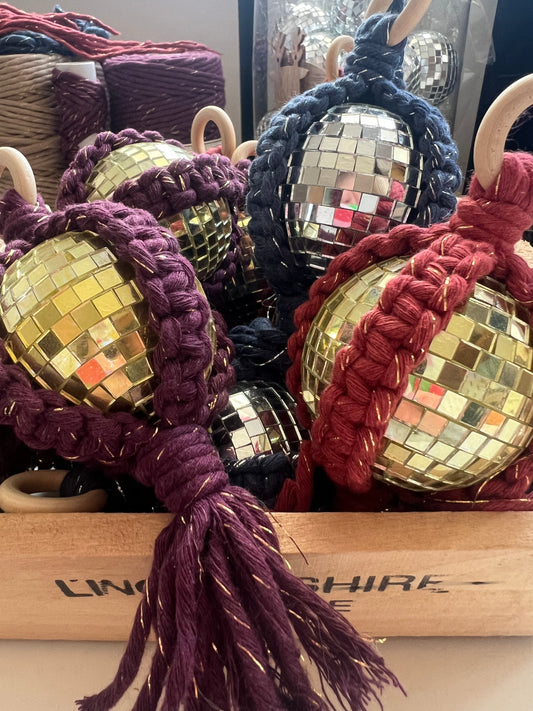Disco Macramé Baubles