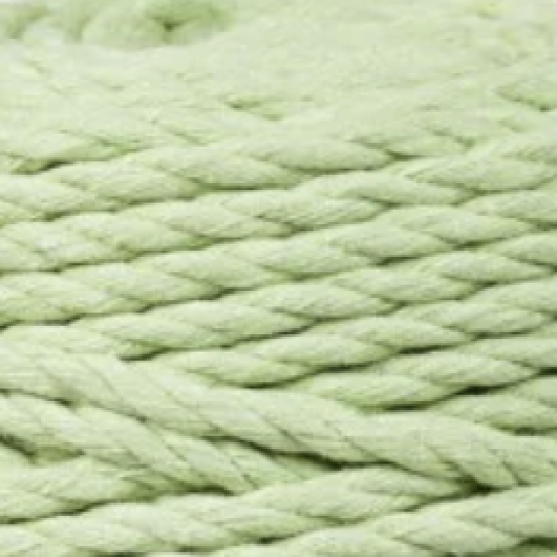 Close-up of light bright green matcha coloured cord.