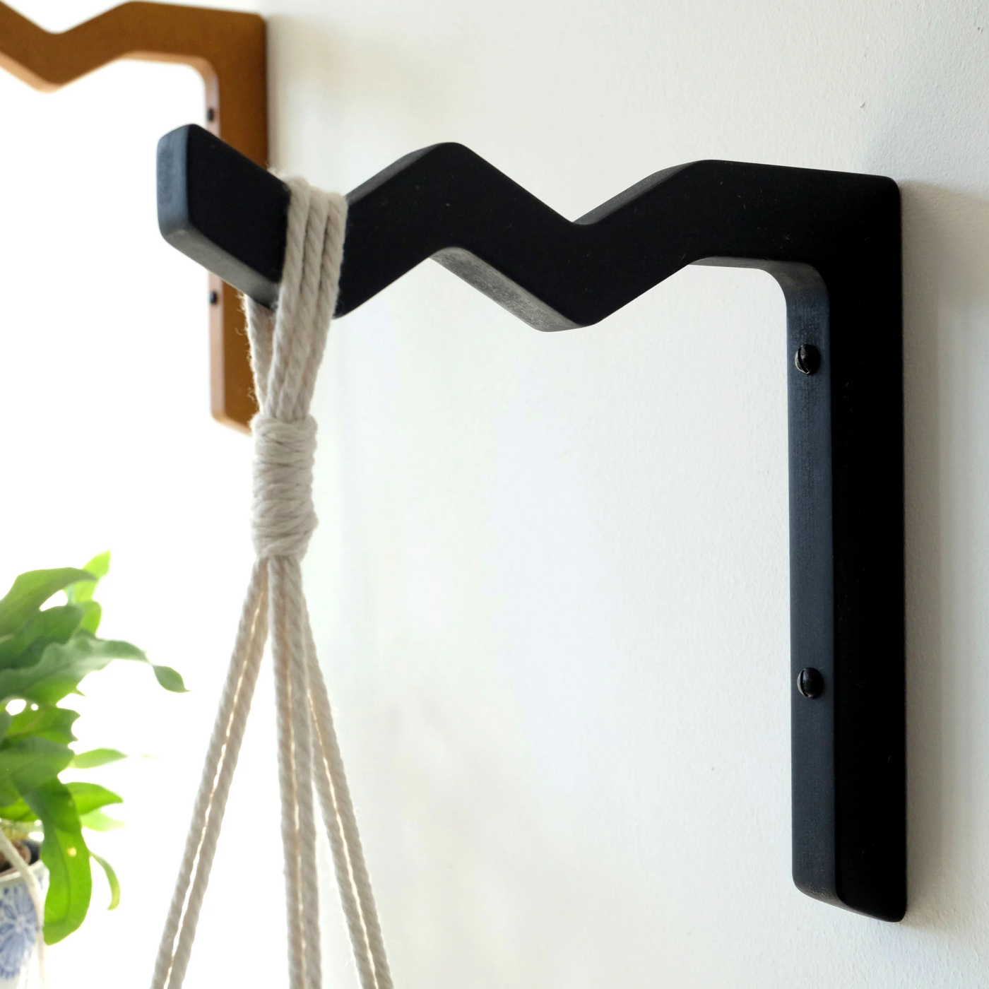Wave Macramé Plant Hanger Hook