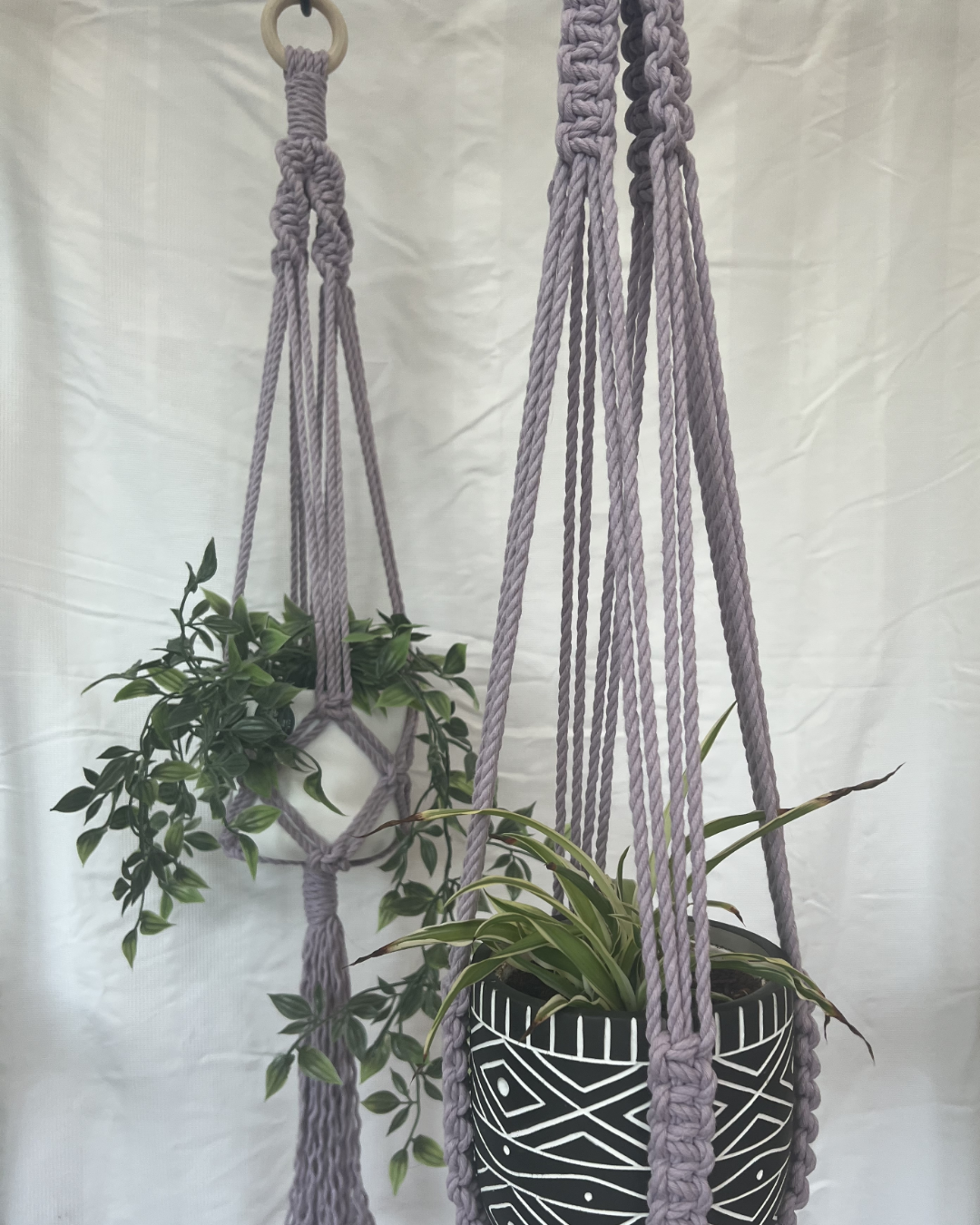 🌸 Spring Fling Pastel Plant Hangers – Handmade with 100% Recycled Cotton