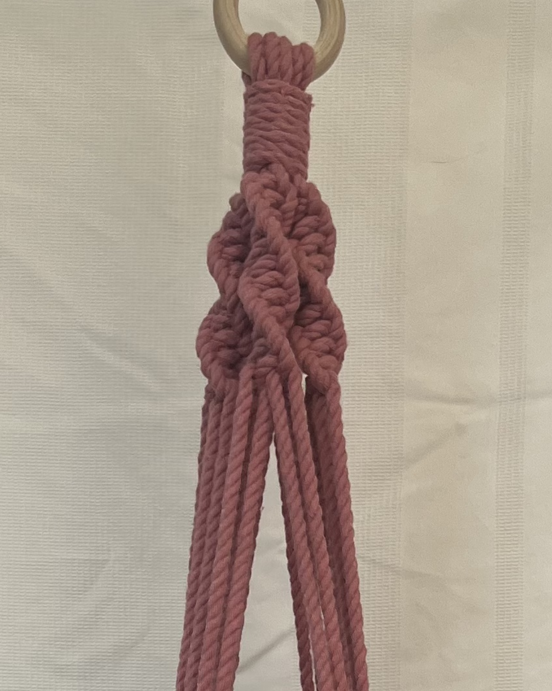 🌸 Soft Pink Plant Hangers – Handmade with 100% Recycled Cotton