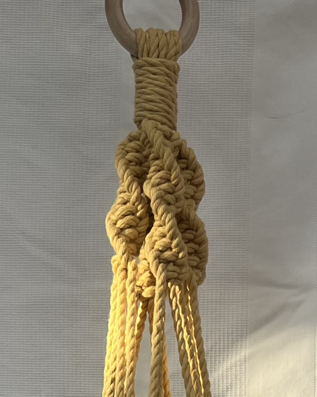 ☀️ Yellow Plant Hangers – Handmade with 100% Recycled Cotton