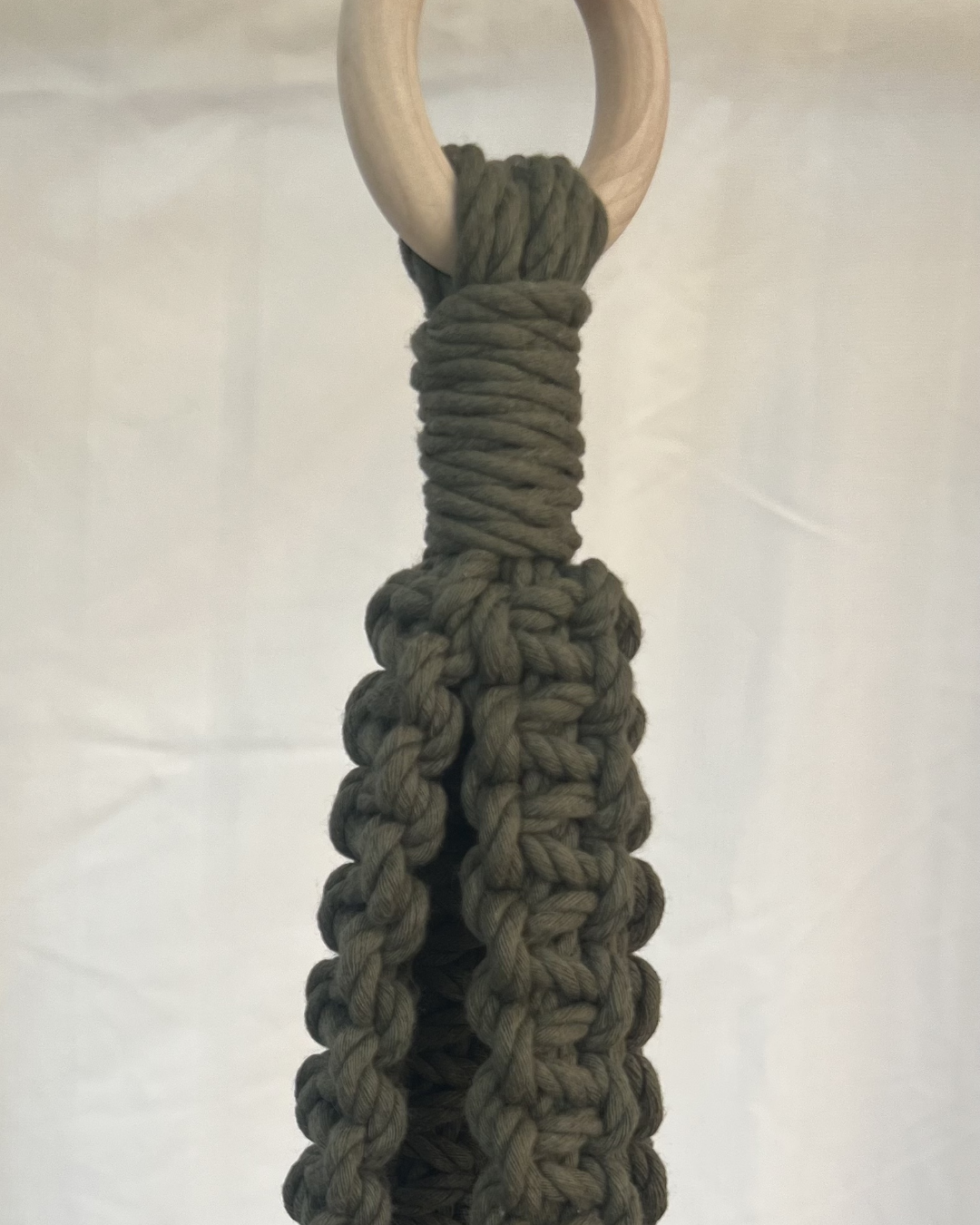 Earthy Green Plant Hangers – Handmade with 100% Recycled Cotton