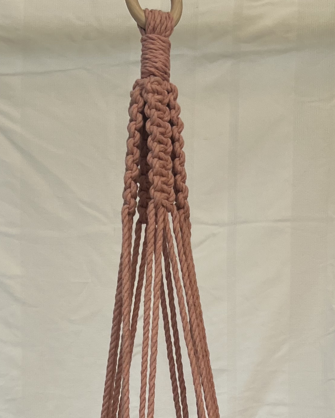 🌸 Soft Pink Plant Hangers – Handmade with 100% Recycled Cotton