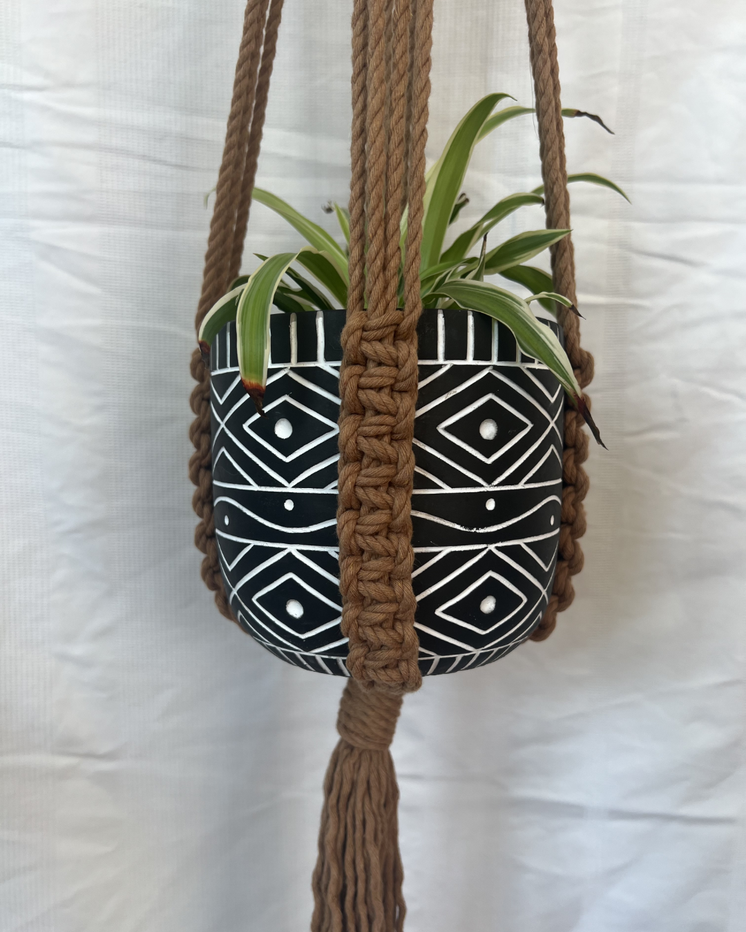 🍂 Autumnal Plant Hangers – Handmade with 100% Recycled Cotton