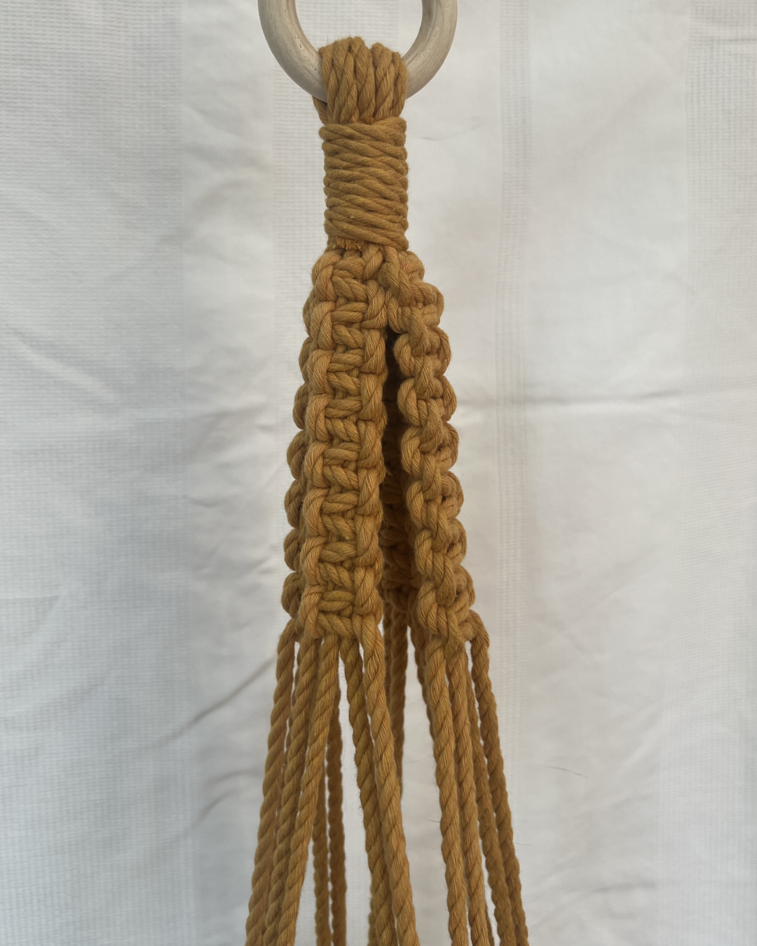 ☀️ Yellow Plant Hangers – Handmade with 100% Recycled Cotton