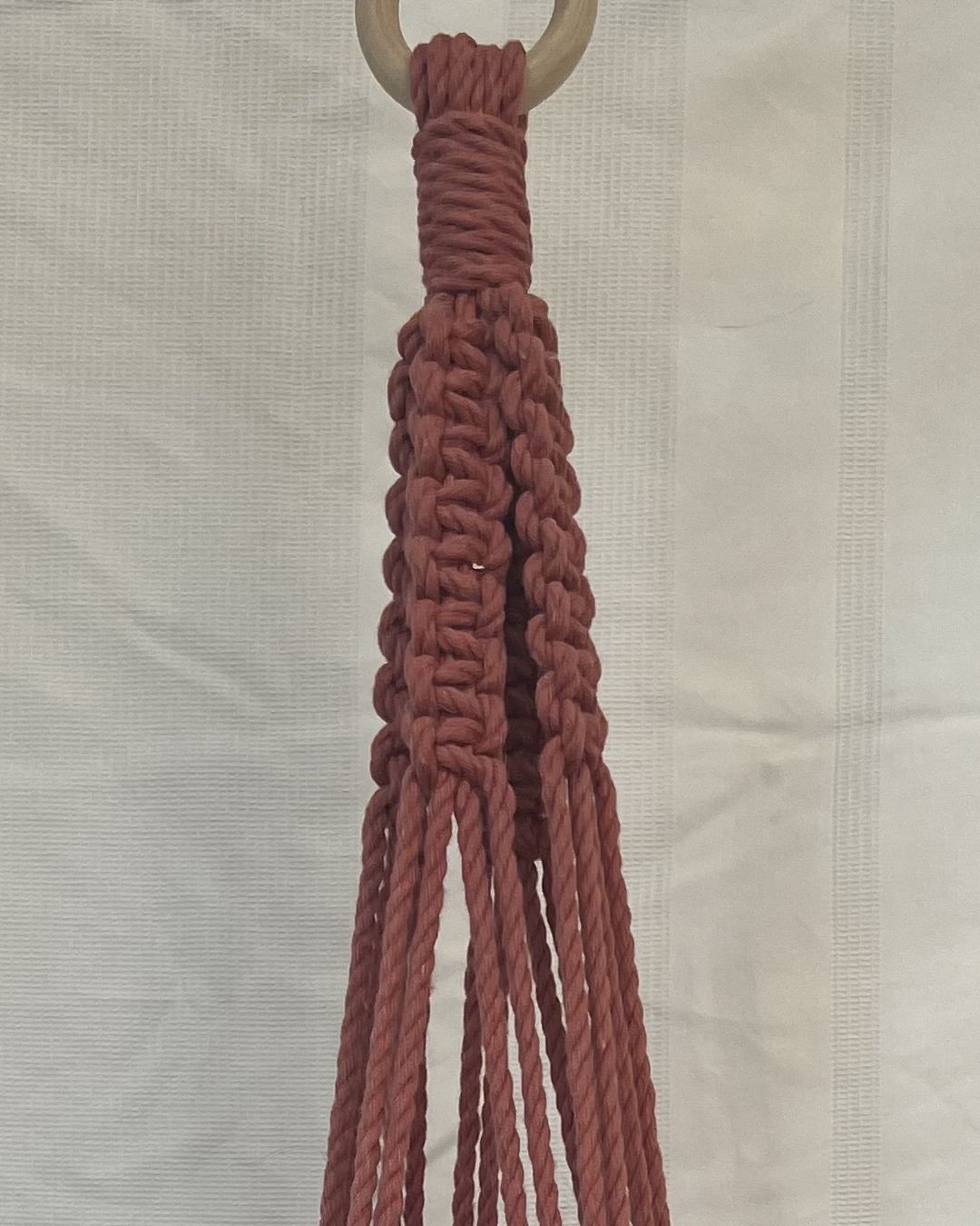 🌸 Soft Pink Plant Hangers – Handmade with 100% Recycled Cotton