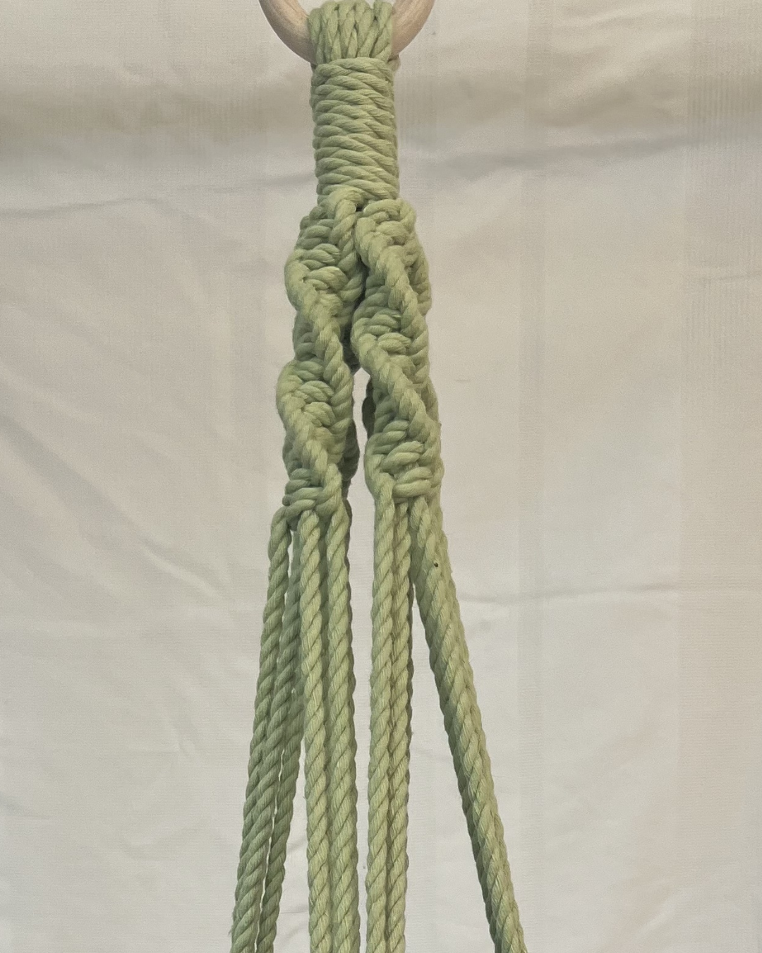 Earthy Green Plant Hangers – Handmade with 100% Recycled Cotton