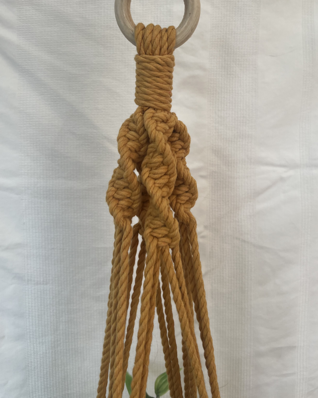 ☀️ Yellow Plant Hangers – Handmade with 100% Recycled Cotton