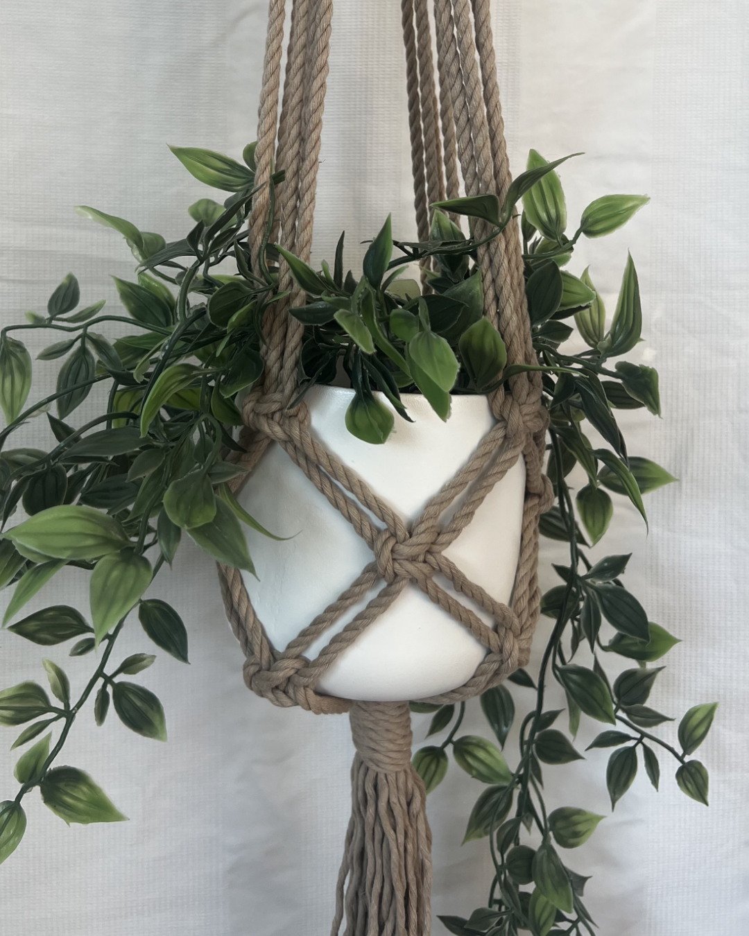 🍂 Autumnal Plant Hangers – Handmade with 100% Recycled Cotton