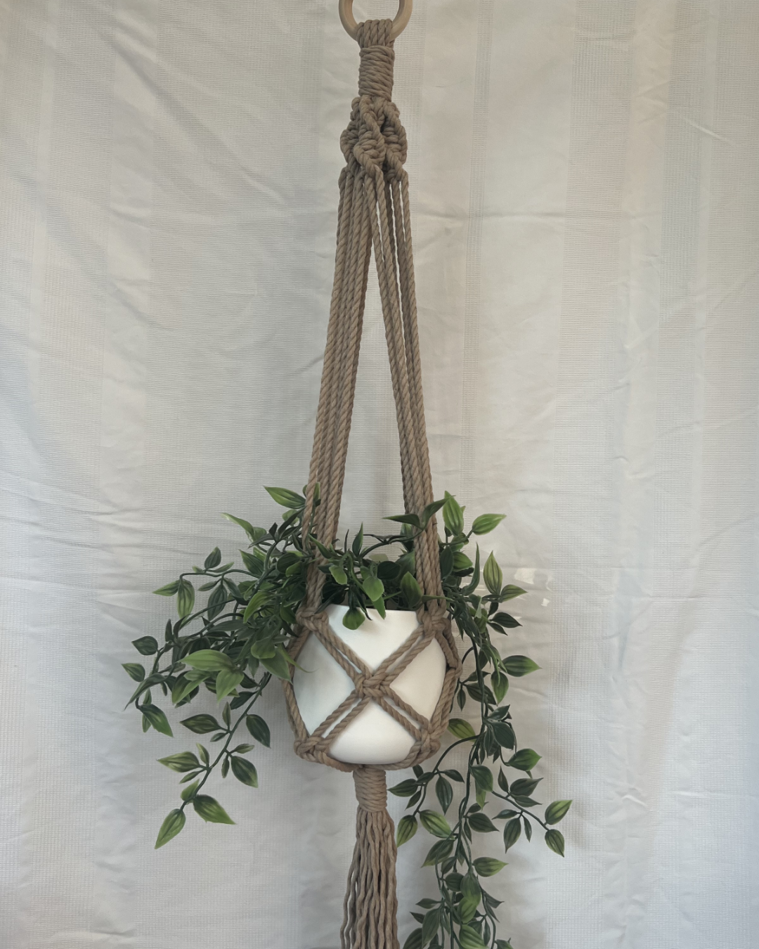 🍂 Autumnal Plant Hangers – Handmade with 100% Recycled Cotton