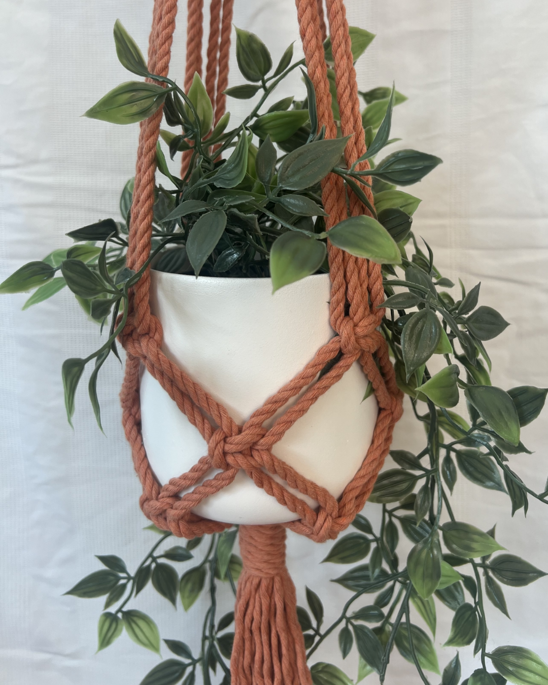 🍂 Autumnal Plant Hangers – Handmade with 100% Recycled Cotton