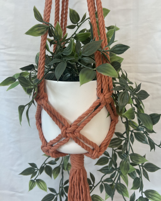 🍂 Autumnal Plant Hangers – Handmade with 100% Recycled Cotton