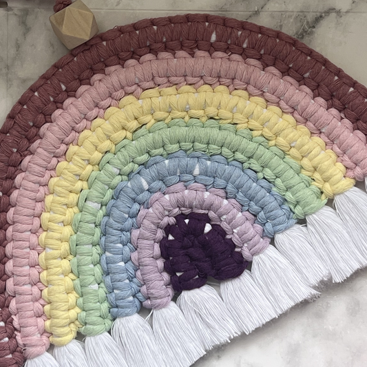 😍  Pastel Seven-Colour Macramé Rainbow