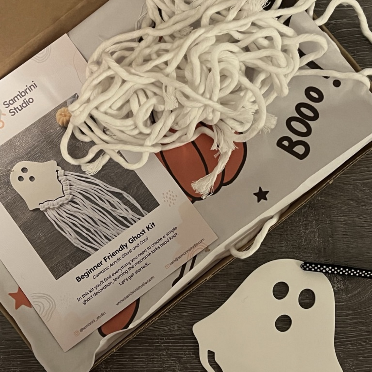 Beginner-Friendly Macramé Ghost Kit