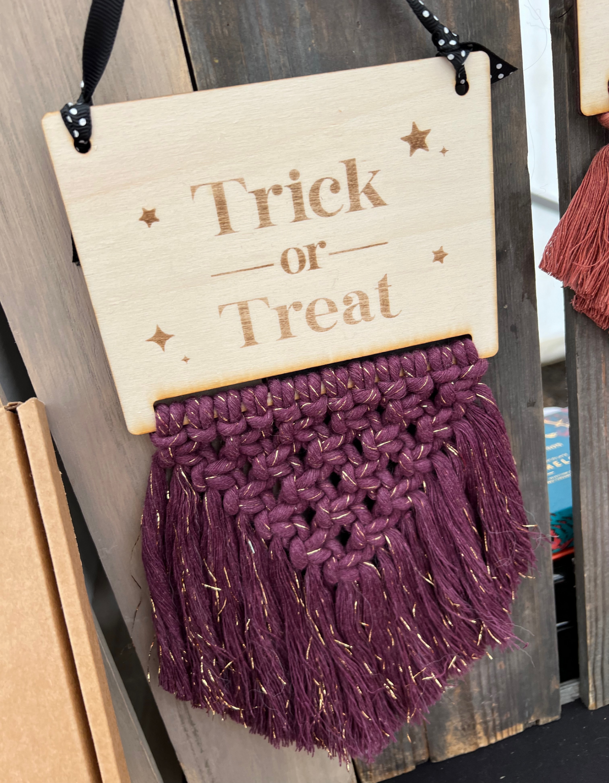 Trick or Treat Macramé Wall Hanging