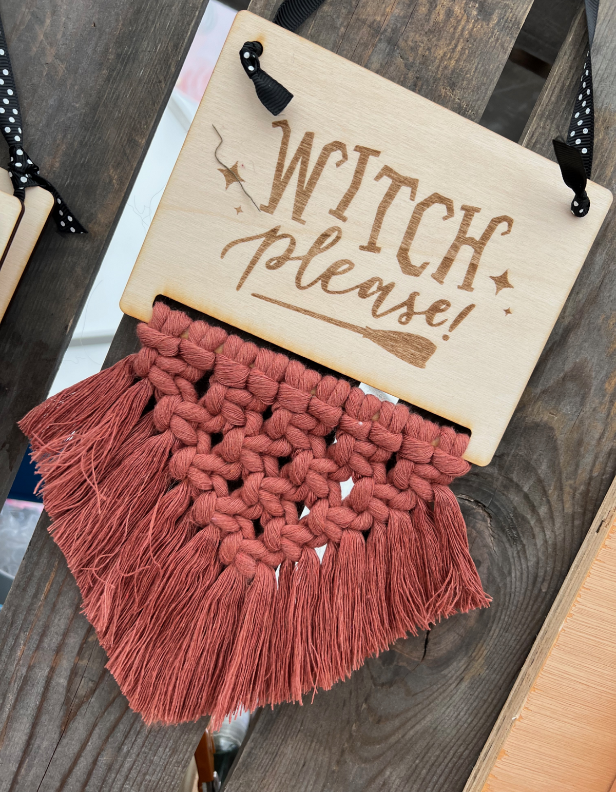 Witch Please Macramé Wall Hanging