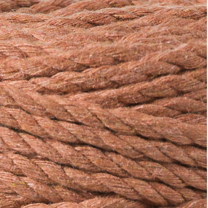 Close-up of terracotta cord.